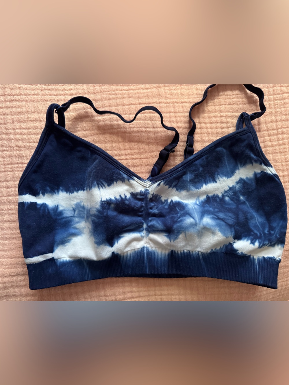 Athletica Tie Die blue sports bra